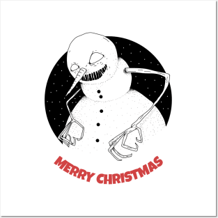 Merry Christmas Evil Snowman Posters and Art